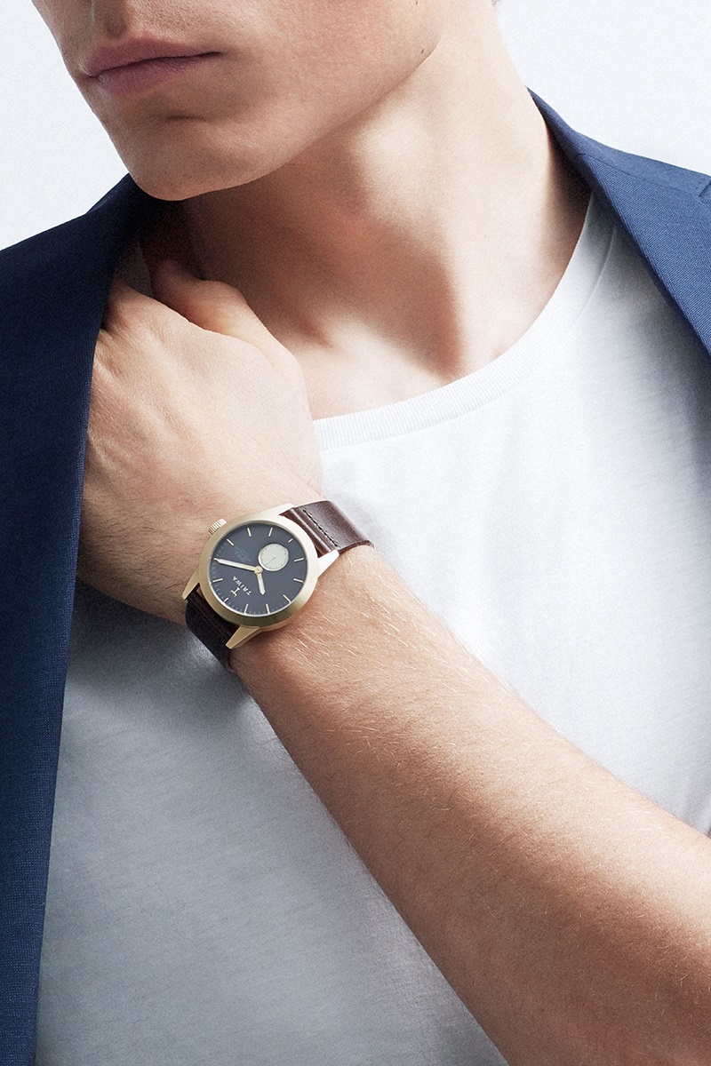 Triwa Ash Spira Watch Dark Brown Classic Gold