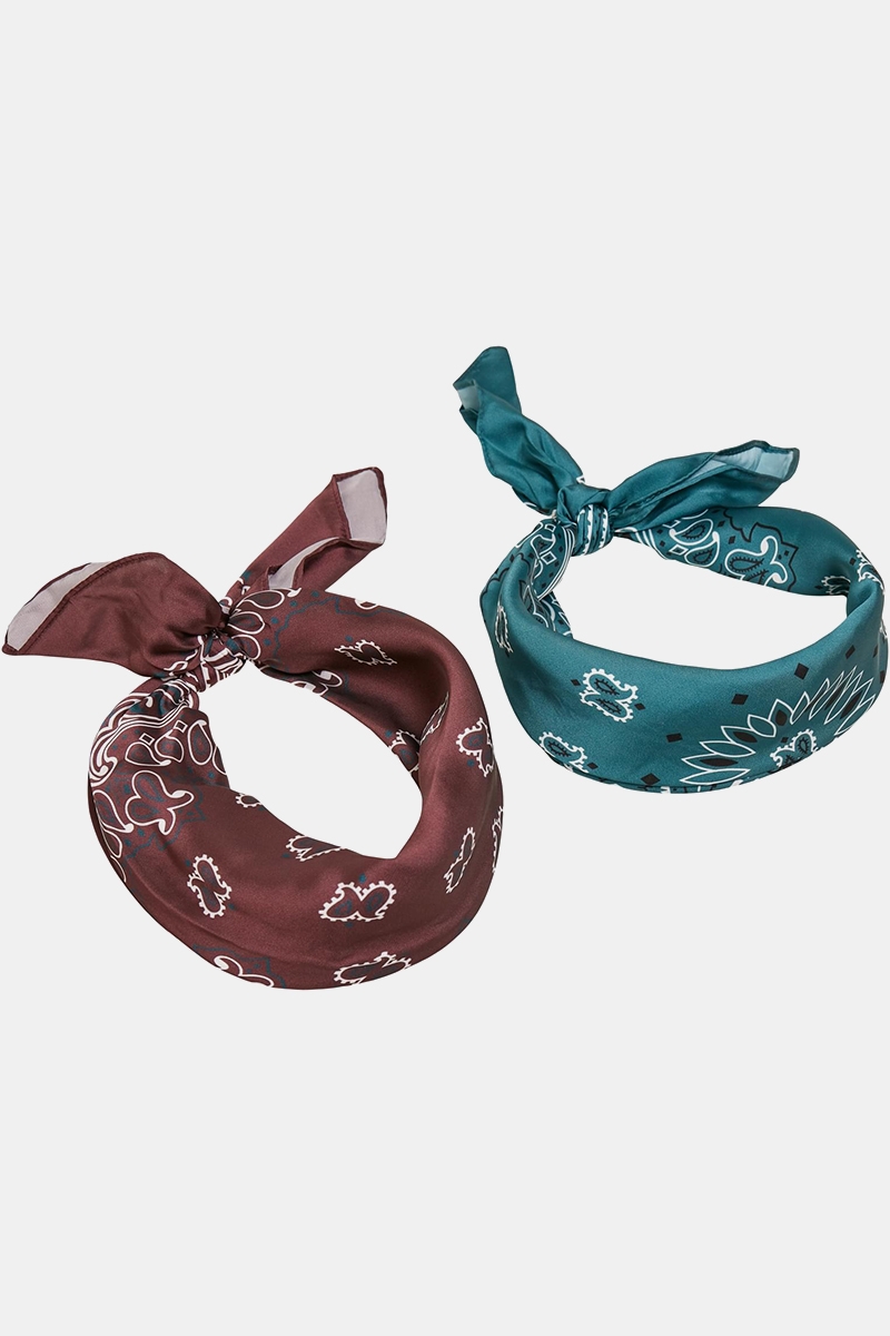 Cherry/teal 2-Pack Bandana Urban Satin Classics