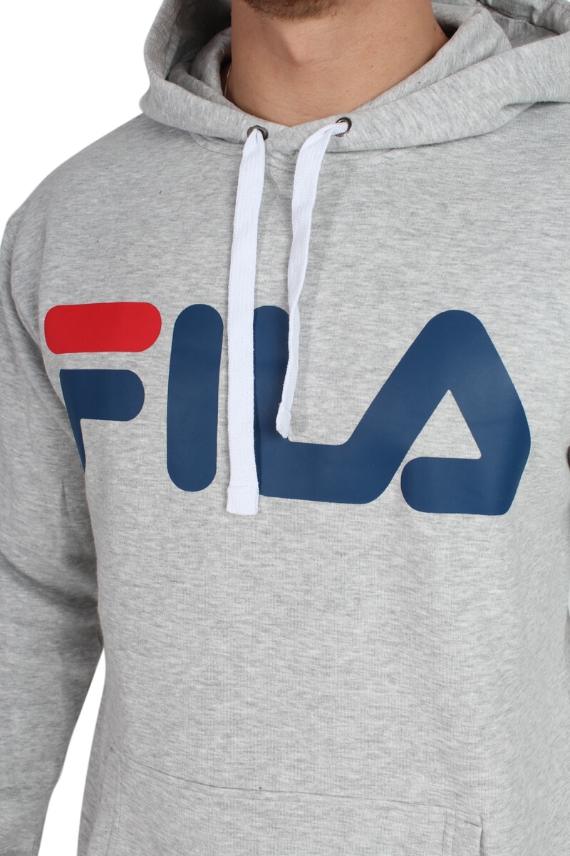 Fila Classic Logo Hoodie Grey Melange