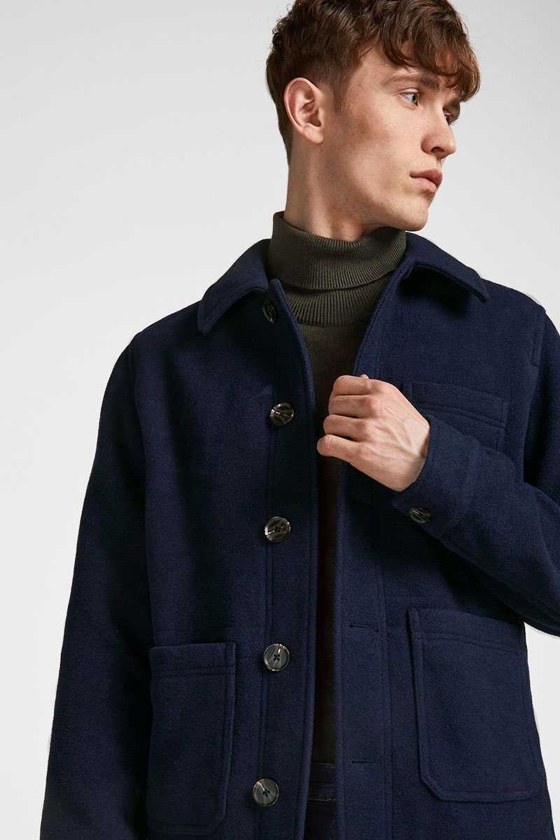 Jack Jones JPRBLULUCAS WORKER WOOL JACKET Dark Navy
