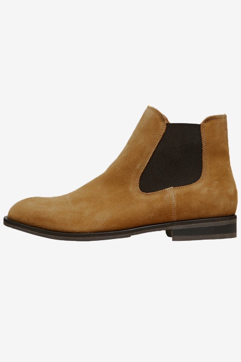 Selected Louis Chelsea Leather Boots Brown