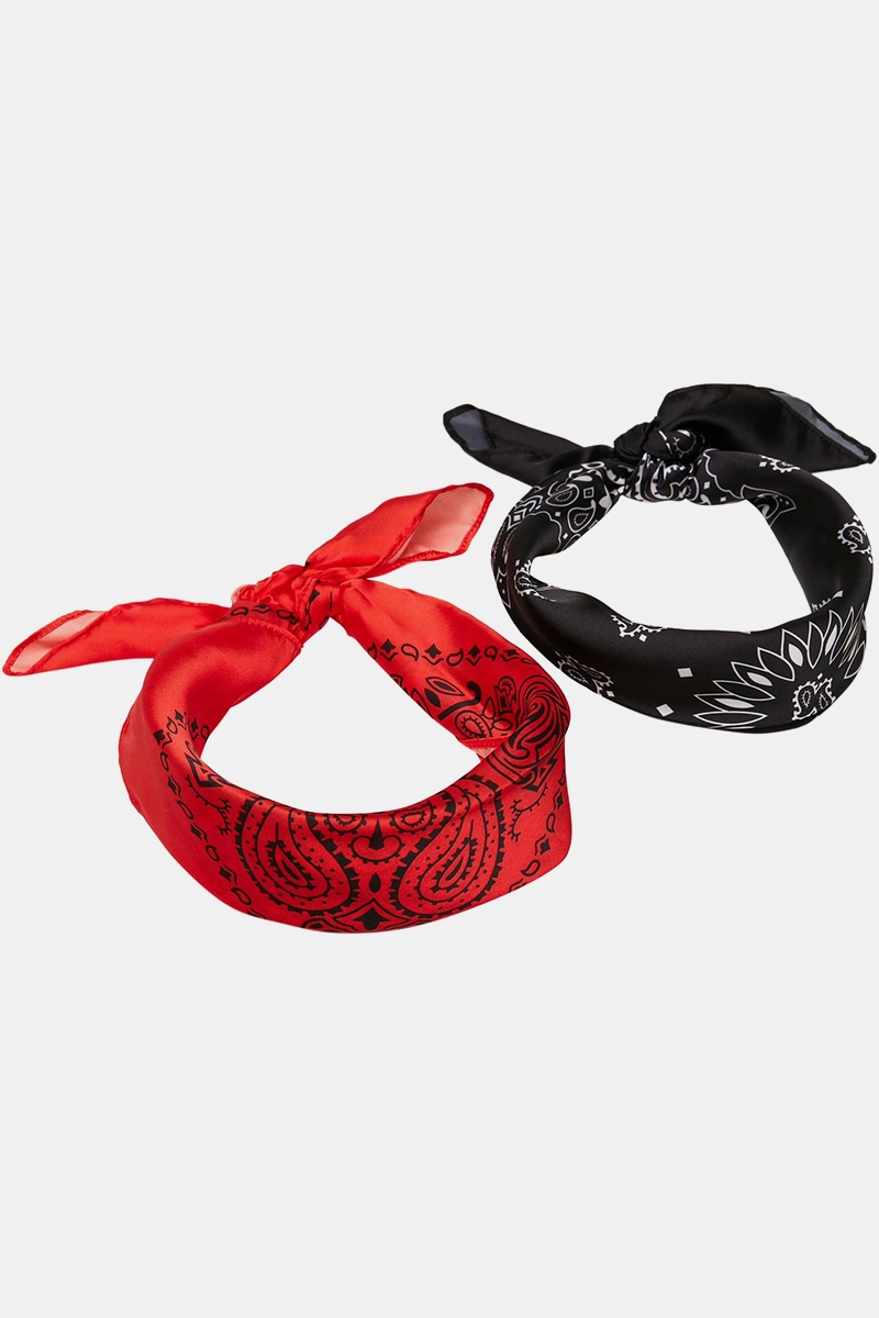 Bandana Classics 2-Pack Black/red Satin Urban