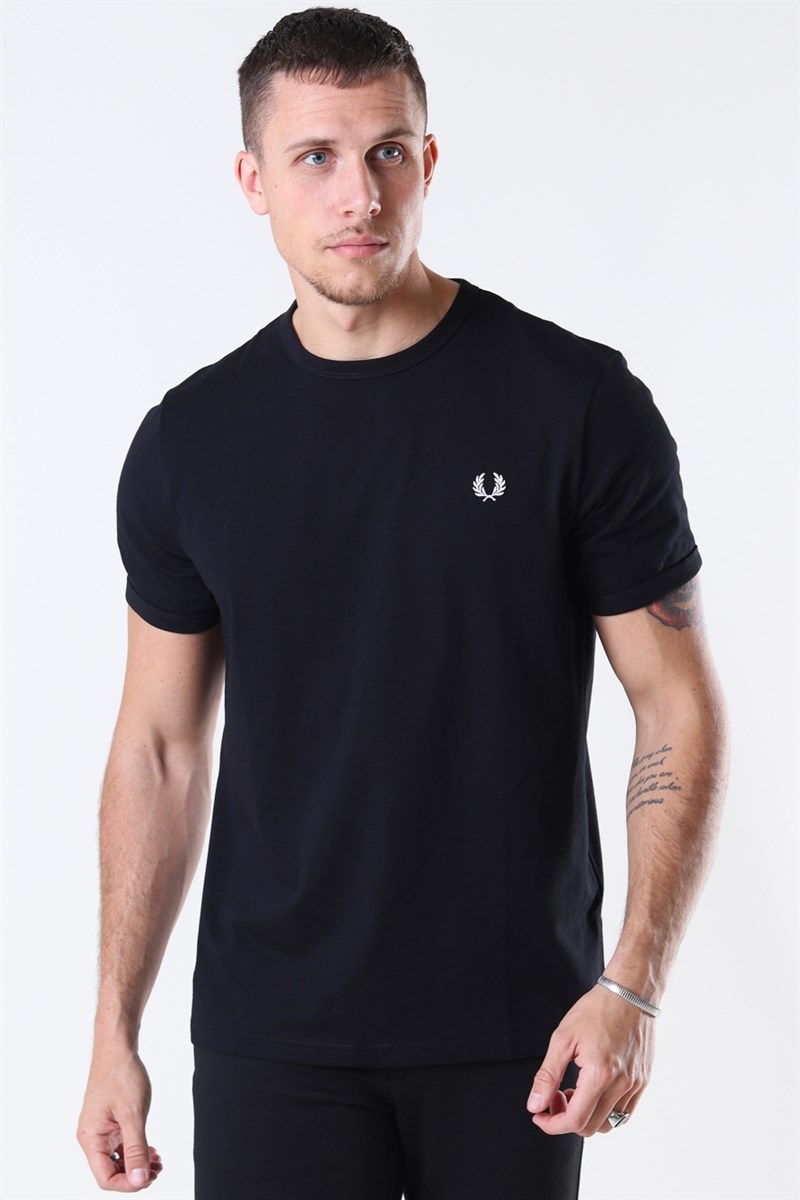 fred perry black t shirt