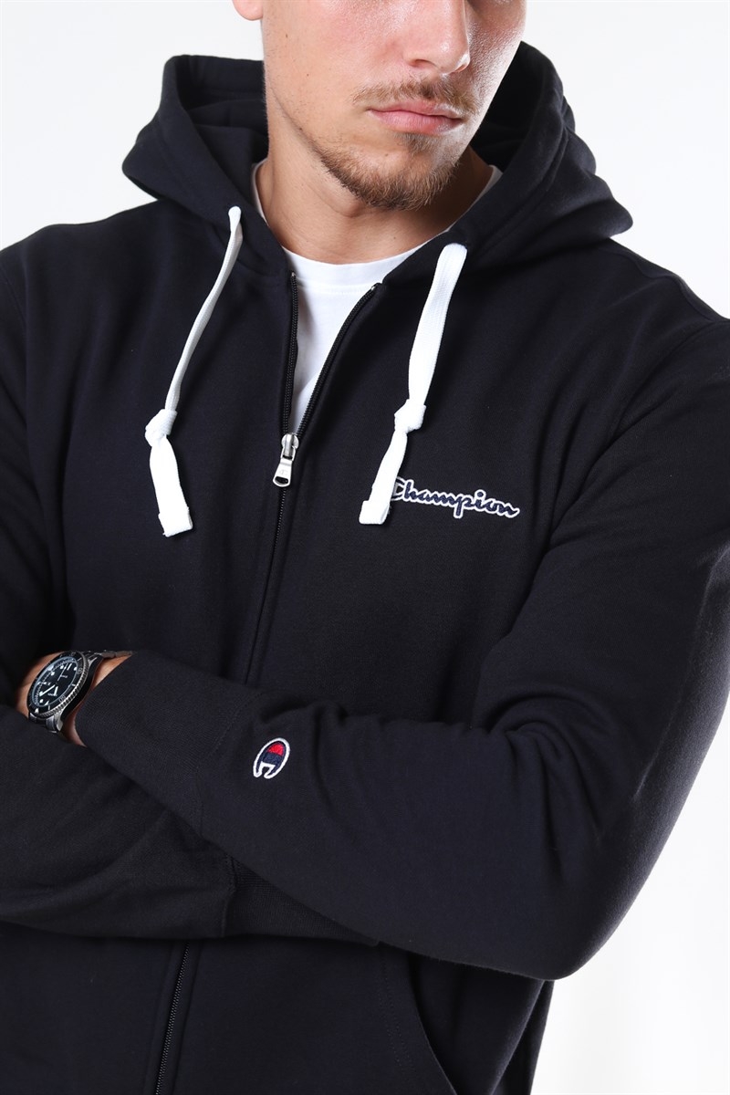 Ikke moderigtigt kaldenavn Stor mængde Champion Hooded Full Zip Sweatshirt Black