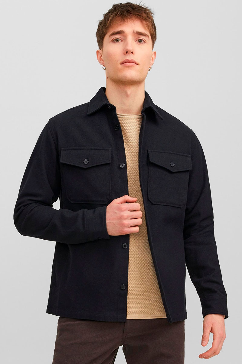 Jack Jones Roy Solid Overshirt Black Beauty