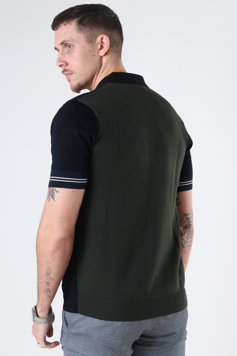Fred Perry CONTRAST PANEL KNITT. 102 Black