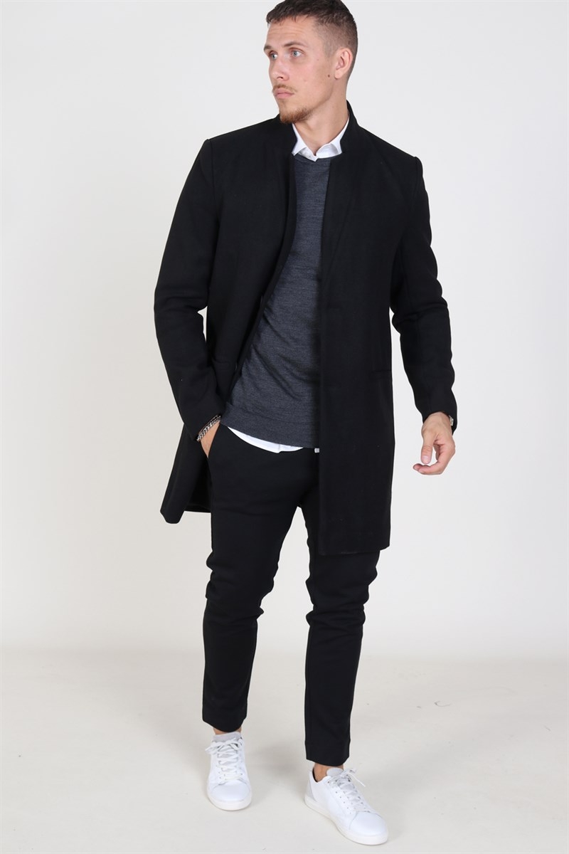 only & sons wool trench coat