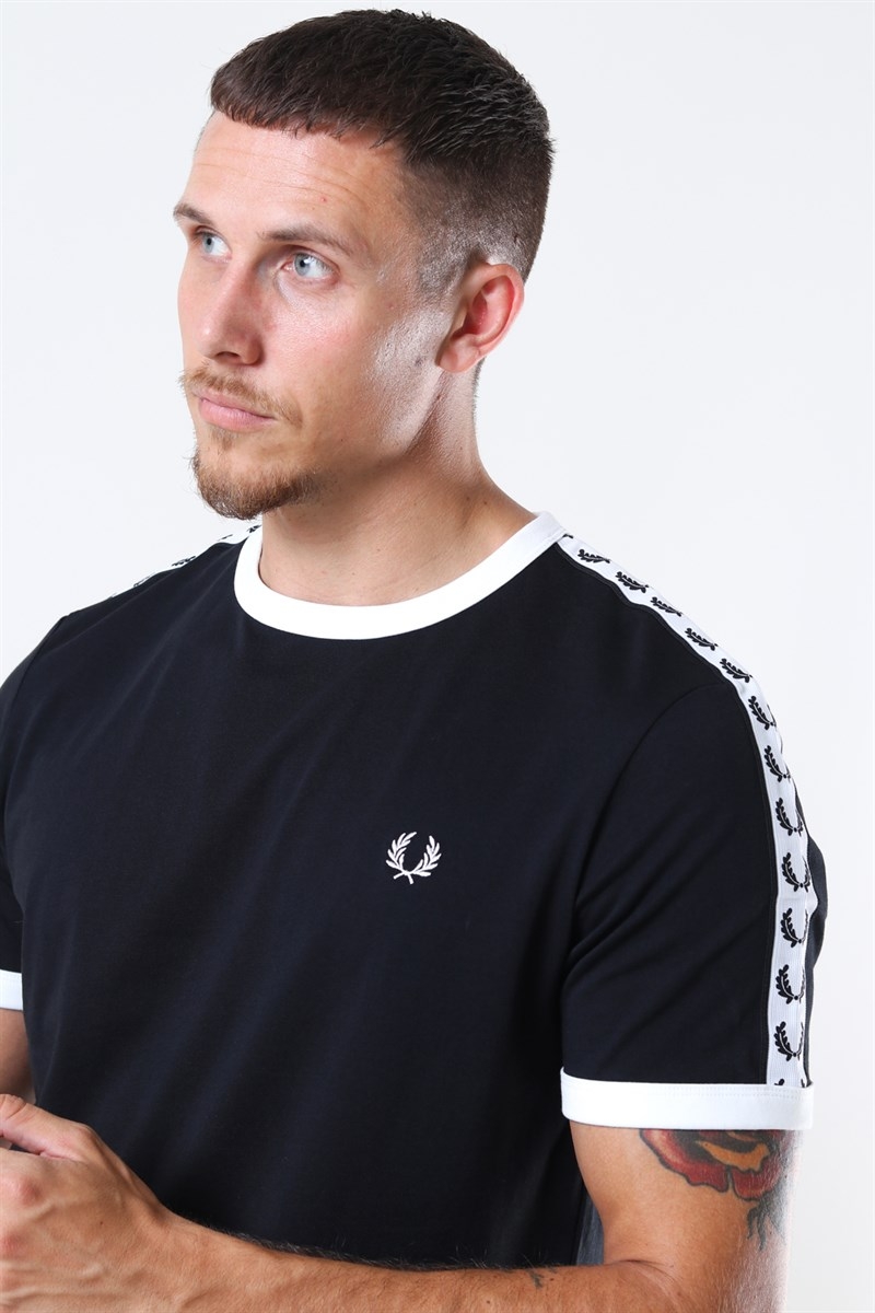 fred perry black t shirt