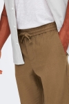 ONLY & SONS Linus Linen Pants  Teak