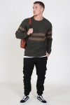 Only & Sons Cesco 5 Struc Stripe Knit Forest Night