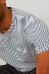 Jack & Jones Soft Linen SS Crew Stripe Tee Blue Horizon