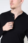 Jack & Jones JACHENRIK HENLEY LS Black