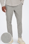 ONLY & SONS Linus Life Linen Mix Stripe Pant  Teak