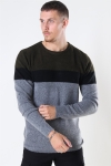 Clean Cut Toby Stretch Stripe Army/Black/Grey Mel