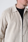 Selected Loose Jake Cord Overshirt Oatmeal