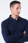 Muscle Fit Polo LS Blue Navy