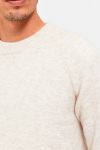 Selected SLHRAI LS KNIT CREW NECK W Oatmeal