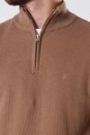 Clean Cut Copenhagen Lauritz Recycled half zip knit Warm Sand.