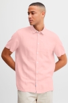 Solid Allan SS Linen Shirt Powder Pink
