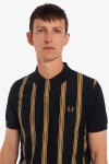 Fred Perry TEXTURED STRIPE POLO 102 Black