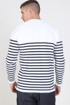 Kronstadt Link Stripe Knit Off White/navy