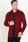 Only & Sons Cuton LS Knitted Melange Shirt Barbados Cherry