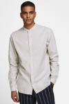 Jack & Jones JJESUMMER BAND SHIRT L/S S21 STS Crockery SLIM FIT