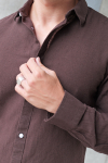 ONLY & SONS Caiden LS Linen Shirt Coffee Bean