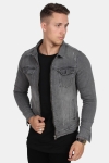 Just Junkies Barry Zip Denim Jacket Frost Grey