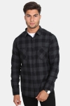 URBAN CLASSICS Checked Flanell Shirt Black/Charcoal