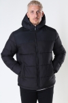 Jack & Jones JJPAUL PUFFER HOOD Black SOLID