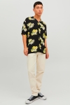 Jack & Jones Luke Flores Resort Shirt SS Tap Shoe Lemon