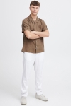 Solid Allan Cuba Linen Shirt Shitake