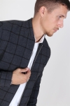 Les Deux Como Wool Check Bomber jacket Charcoal/Black