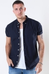 Kronstadt Johan Oxford washed S/S shirt Navy