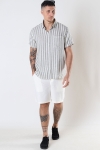 Solid Aurelius Elasticated Linen Shorts Off White