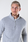 ONLY & SONS ONSCERES LIFE HALF ZIP SWEAT Light Grey Melange