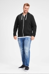 Jack & Jones Holmen Sweat Zip Hoodie Black Plus Size