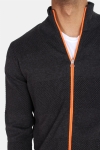 Kronstadt Jacob Zip Knit Charcoal Mel/Orange