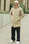 ONLY & SONS CARL LONG QUILTED COAT Chinchilla