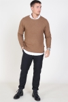 Clean Cut Aberdeen Crew Neck Knit Warm Sand Melange