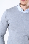 Clean Cut Copenhagen Merino Wool Crew Strik Light Grey Mel