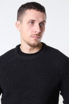 Only & Sons Kelvin 5 Struc Crew Neck Strik Black