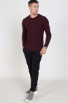 Superdry Orange Label Jacquard Texture L/S T-shirt Buck Burgundy