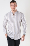 Only & Sons Matthew LS Stripe Manderine Shirt Chinchilla