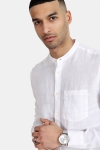 Only & Sons Luke LS Linen Mandarine Shirt White