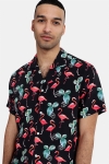 Clean Cut Cactus Bowling Shirt Black