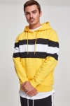 Urban Classics Chest Striped Hoodie Chromeyellow/ Black/ White