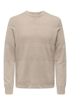 ONLY & SONS Malik Crew Neck Knit Silver Lining