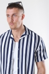 Clean Cut Bowling 6 SS Shirt White/Navy